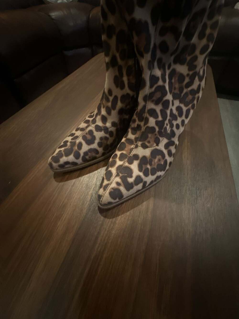 Soul Naturalizer Melodi Boot Size 7.5M Leopard Print Block Heel